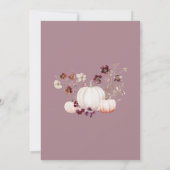Whimsischer HerbstflorGeburtstagsparty Einladung (Rückseite)