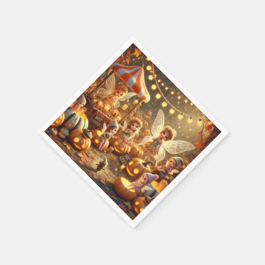 Whimsischer Herbstkürbismarkt Enttäuschung Serviette (Ecke)