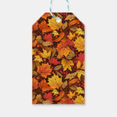 Whimsischer Herbstlaub Geschenkanhänger (Rückseite)