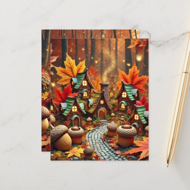 Whimsischer Herbstmuschelschmuck (Vorderseite/Rückseite Beispiel)