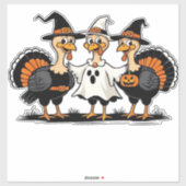 Whimsischer Herbstpatchwork Pumpkin Cosy Fall Flor Aufkleber (Blatt)