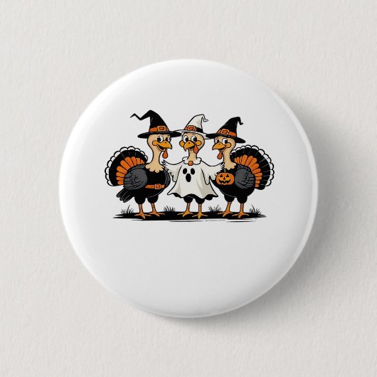Whimsischer Herbstpatchwork Pumpkin Cosy Fall Flor Button (Vorderseite)