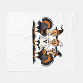 Whimsischer Herbstpatchwork Pumpkin Cosy Fall Flor Fleecedecke (Vorderseite (Horizontal))