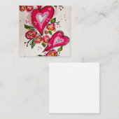 Whimsischer Herzklopfenkarte Mitteilungskarte (Vorne/Hinten)