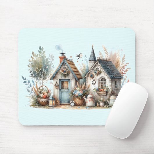 Whimsischer Hütte Garden Mousepad (Mit Mouse)