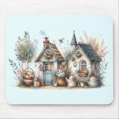 Whimsischer Hütte Garden Mousepad (Vorne)
