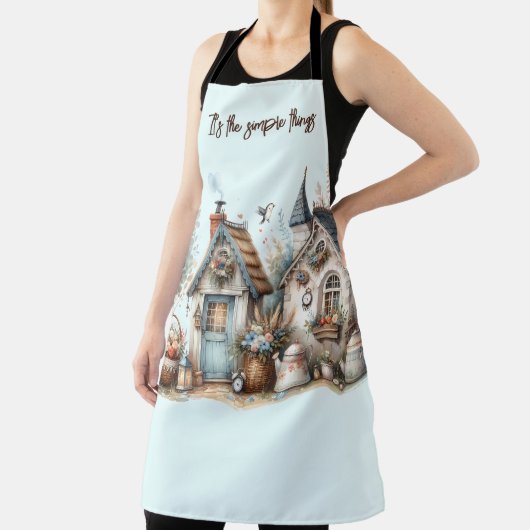 Whimsischer Hütte Garten personalisieren Schürze (InSitu)