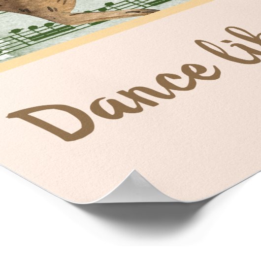 Whimsischer Igel & Bibertanzposter Poster (Ecke)