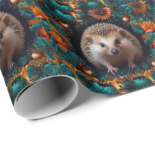 Whimsischer Igel Geschenkpapier (Rolleneckpunkt)