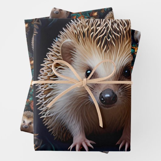 Whimsischer Igel Geschenkpapier Set (Beispiel)