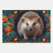 Whimsischer Igel Geschenkpapier Set (Vorderseite)