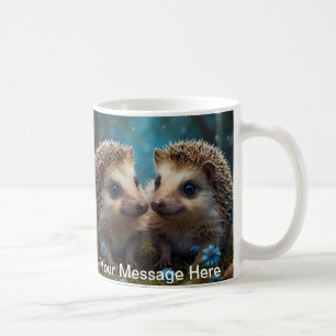 Whimsischer Igel in der Liebe Kaffeetasse
