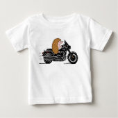 Whimsischer Igel mit einem Motorrad Baby T-shirt (Vorderseite)
