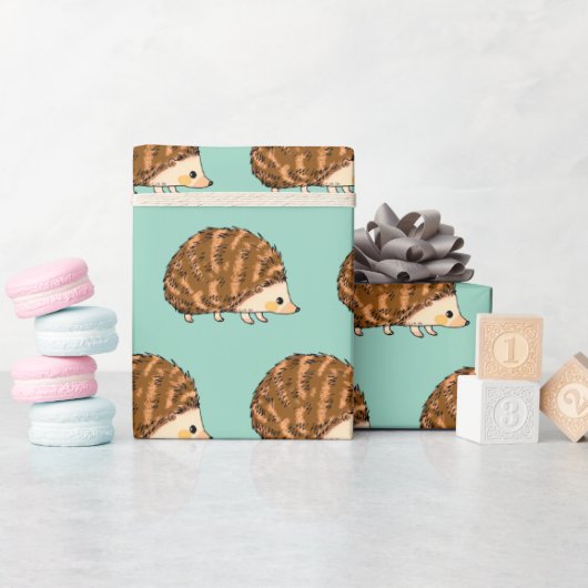 Whimsischer Igel - Niedliche Waldtierart Geschenkpapier (Babyparty)