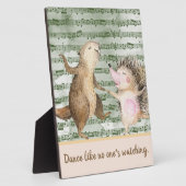 Whimsischer Igel und Biber-Tanztablette Fotoplatte (Seite)