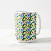 Whimsischer Jugendstil Floral Wasserfarben Muster Kaffeetasse (VorderseiteRechts)