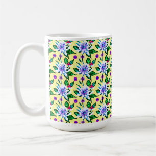 Whimsischer Jugendstil Floral Wasserfarben Muster Kaffeetasse