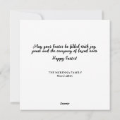 Whimsischer Jugendstil-Musiker Rabbit Osterfeier Feiertagskarte (Rückseite)