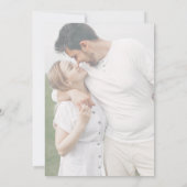 Whimsischer Kalligraphie-Faded-Foto-Engagement Par Einladung (Rückseite)