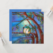 Whimsischer Kardinal Art Geburtstag Karte (Vorderseite/Rückseite Beispiel)