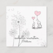 Whimsischer Kinderbetreuungsausweis Quadratische Visitenkarte (Vorderseite)