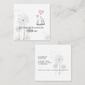 Whimsischer Kinderbetreuungsausweis Quadratische Visitenkarte (Vorne/Hinten)