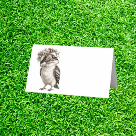 Whimsischer kleiner Kookaburra Platzkarte