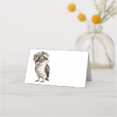Whimsischer kleiner Kookaburra Platzkarte (Rückseite)