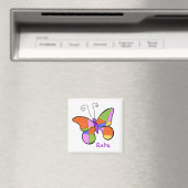 Whimsischer Kubismus Butterfly Magnet (In Situ (Geschirrspüler))