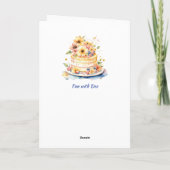 Whimsischer Kuchen | Zum Geburtstag Personalisiert Karte (Rückseite)