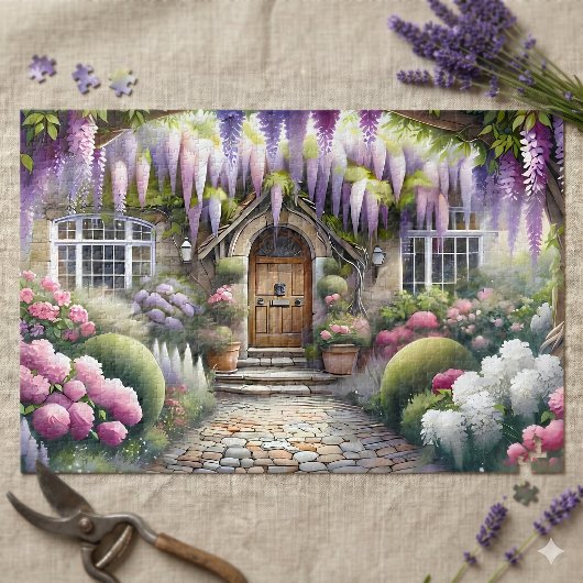 Whimsischer Landhausgartenweg Puzzle
