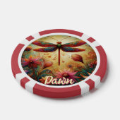 Whimsischer Libellenfliege Abstrakt Personalisiert Pokerchips (Einzeln)