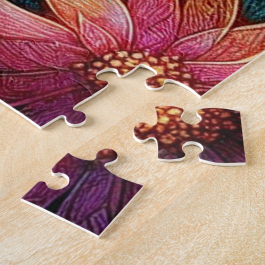 Whimsischer Libellenfliege Abstrakt Personalisiert Puzzle (Seite)