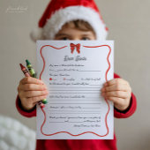 Whimsischer Lieber-Santa-Wunschzettel für Kinder