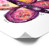 Whimsischer Lila Schmetterling Poster (Ecke)