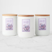 Whimsischer Lila Weihnachtsbaum Lebensmitteletikett (Flaschen)