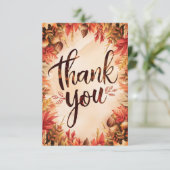 Whimsischer magischer Herbst Dankeskarte (Stehend Vorderseite)