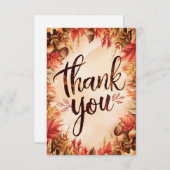 Whimsischer magischer Herbst Dankeskarte (Vorne/Hinten)