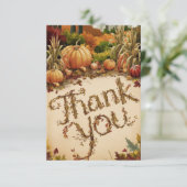 Whimsischer magischer Herbst Dankeskarte (Stehend Vorderseite)
