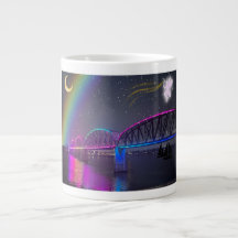 Whimsischer Märchenkaffee Tasse mit Regenbogen