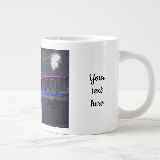 Whimsischer Märchenkaffee Tasse mit Regenbogen (Rechts)