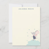 Whimsischer Maus Ice Skater Urlaub Personalisiert Mitteilungskarte (Vorderseite)