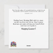 Whimsischer Maus und Schneckenabenteuer Ostern Feiertagskarte (Rückseite)