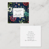 Whimsischer Mit Monogramm Blumenbärenkutsch Doula Quadratische Visitenkarte (Vorne/Hinten)