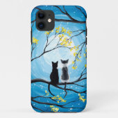 Whimsischer Mond mit Katzen Case-Mate iPhone Hülle (Rückseite)