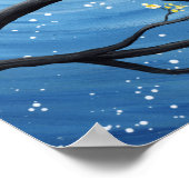Whimsischer Mond mit Katzen Plakat drucken (Ecke)