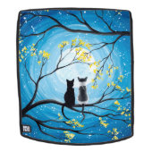 Whimsischer Mond mit Katzen Rucksack (Abnehmbare Front)