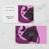 Whimsischer Mond und Sterne Visitenkarte (Vorne/Hinten)