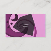 Whimsischer Mond und Sterne Visitenkarte (Rückseite)