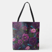 Whimsischer Nachtgarten Wasserfarbe Blumenschmerze Tasche (Vorderseite)